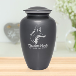 Fox Cremation Urn - Gunmetal Gray