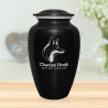 Fox Cremation Urn - Jet Black