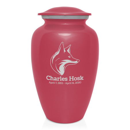 Fox Cremation Urn - Rose Pink
