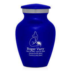 Majestic Fox Keepsake Urn - Midnight Blue
