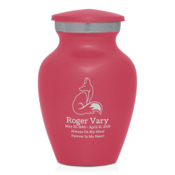Majestic Fox Keepsake Urn - Rose Pink