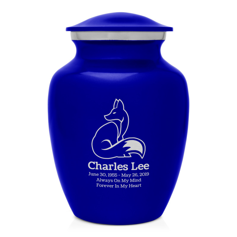 Majestic Fox Sharing Urn - Midnight Blue
