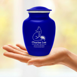 Majestic Fox Sharing Urn - Midnight Blue