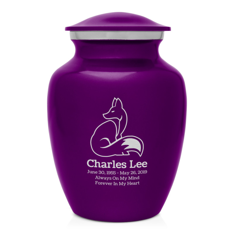 Majestic Fox Sharing Urn - Purple Luster