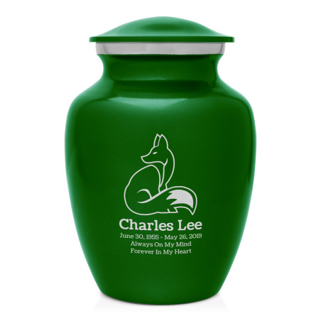 Majestic Fox Sharing Urn - Shamrock Green