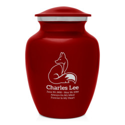 Majestic Fox Sharing Urn - Ruby Red