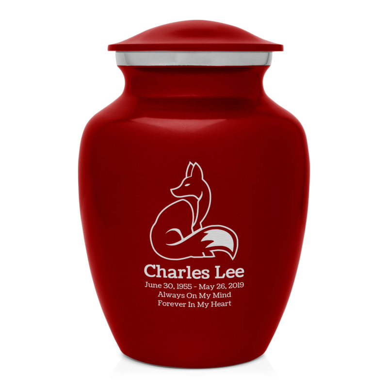 Majestic Fox Sharing Urn - Ruby Red