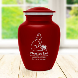 Majestic Fox Sharing Urn - Ruby Red