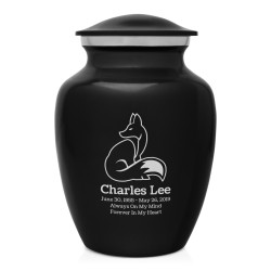 Majestic Fox Sharing Urn - Jet Black