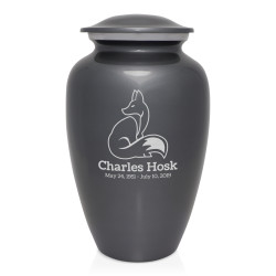 Majestic Fox Cremation Urn - Gunmetal Gray