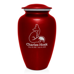 Majestic Fox Cremation Urn - Ruby Red