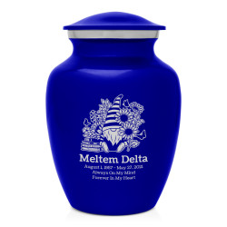 Garden Gnome Sharing Urn - Midnight Blue