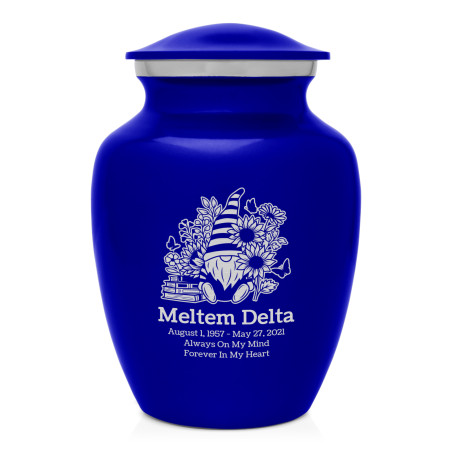 Garden Gnome Sharing Urn - Midnight Blue