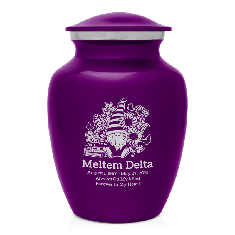 Garden Gnome Sharing Urn - Purple Luster