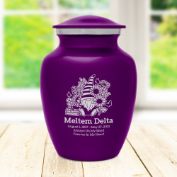 Garden Gnome Sharing Urn - Purple Luster