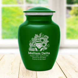 Garden Gnome Sharing Urn - Shamrock Green