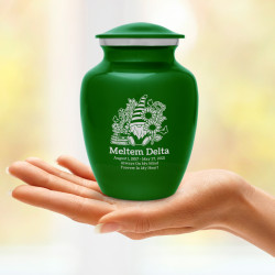 Garden Gnome Sharing Urn - Shamrock Green