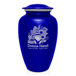 Garden Gnome Cremation Urn - Midnight Blue