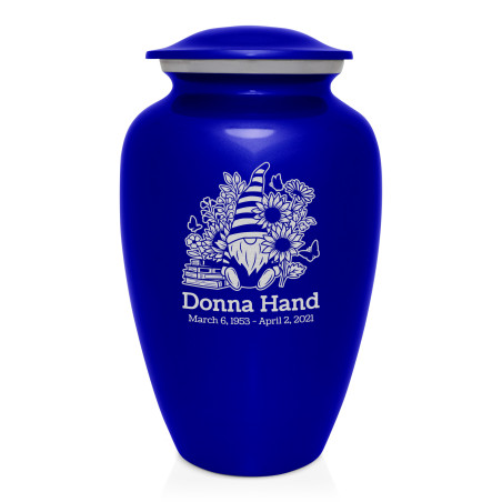 Garden Gnome Cremation Urn - Midnight Blue