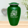 Garden Gnome Cremation Urn - Shamrock Green