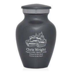 Tank Keepsake Urn - Gunmetal Gray