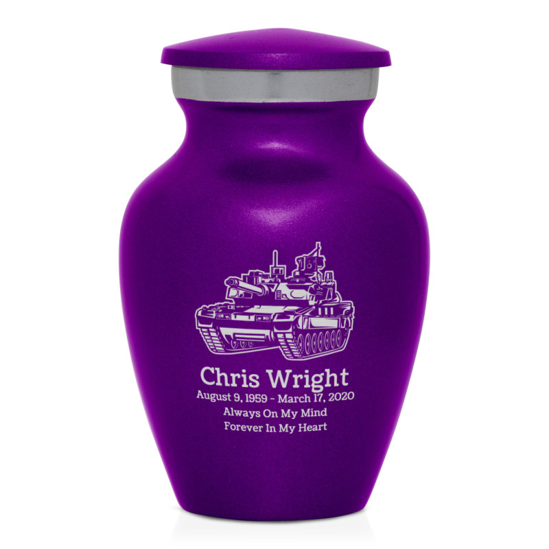 Tank Keepsake Urn - Purple Luster