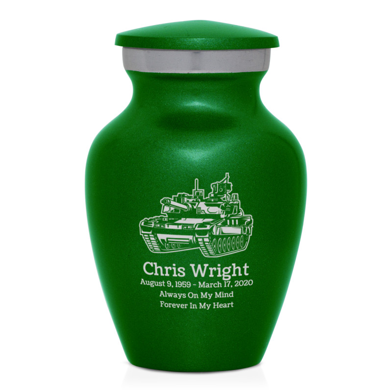 Tank Keepsake Urn - Shamrock Green