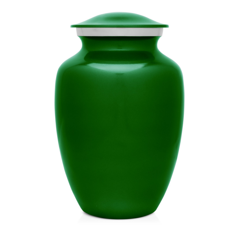Large Paw Prints On My Heart Pet Cremation Urn - Shamrock Green