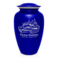 Tank Cremation Urn - Midnight Blue