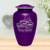 Tank Cremation Urn - Purple Luster