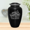 Tank Cremation Urn - Jet Black