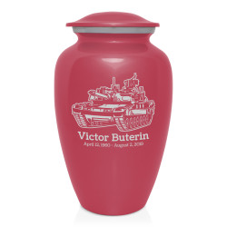 Tank Cremation Urn - Rose Pink