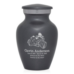3 Wheel Motorcycle Keepsake Urn - Gunmetal Gray