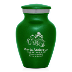 3 Wheel Motorcycle Keepsake Urn - Shamrock Green