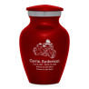 3 Wheel Motorcycle Keepsake Urn - Ruby Red