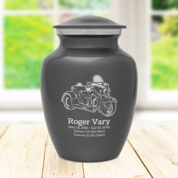 3 Wheel Motorcycle Sharing Urn - Gunmetal Gray