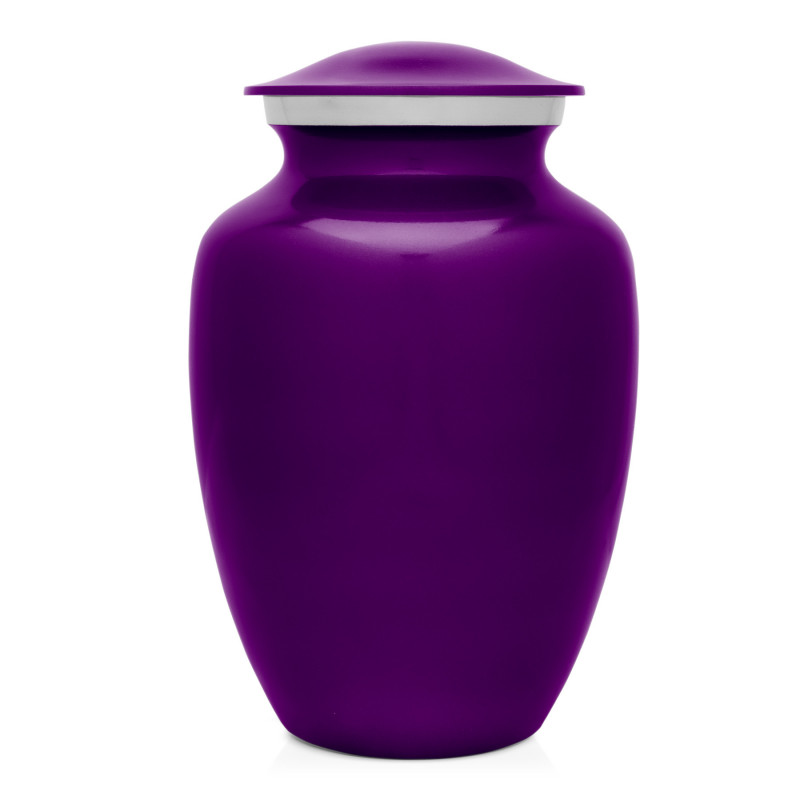 Large Angel Paw Pet Cremation Urn - Purple Luster