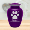 Large Angel Paw Pet Cremation Urn - Purple Luster