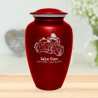 3 Wheel Motorcycle Cremation Urn - Ruby Red