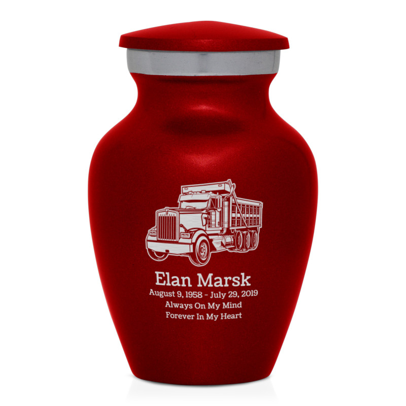 Dumptruck II Keepsake Urn - Ruby Red