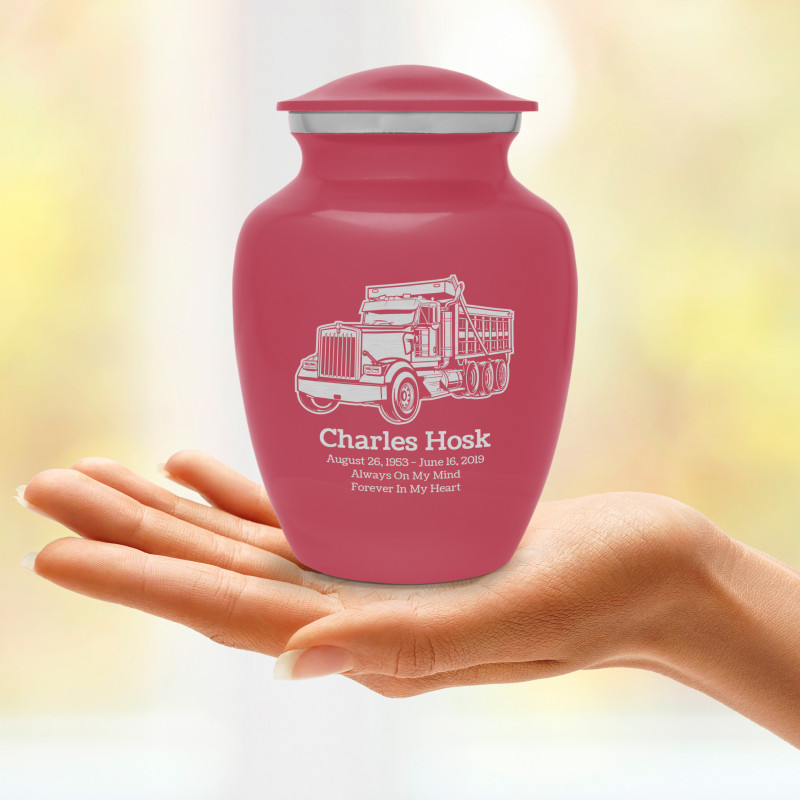 Dumptruck II Sharing Urn - Rose Pink