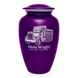 Dumptruck II Cremation Urn - Purple Luster