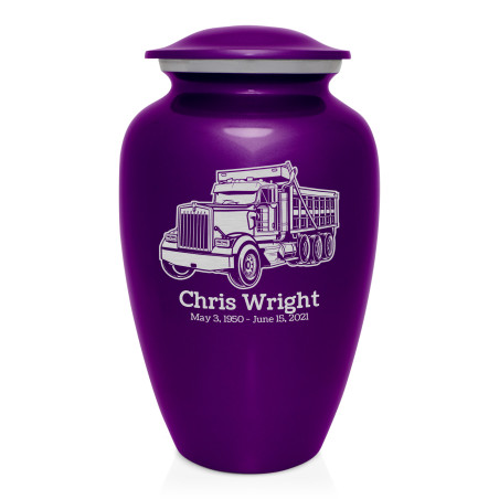 Dumptruck II Cremation Urn - Purple Luster