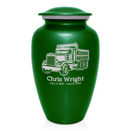 Dumptruck II Cremation Urn - Shamrock Green