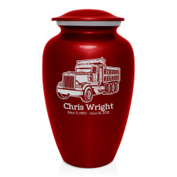 Dumptruck II Cremation Urn - Ruby Red