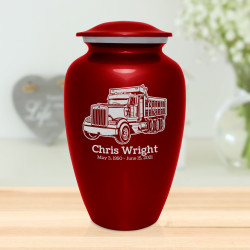 Dumptruck II Cremation Urn - Ruby Red