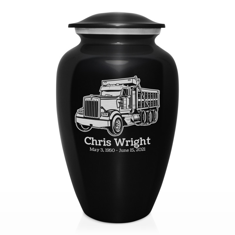 Dumptruck II Cremation Urn - Jet Black