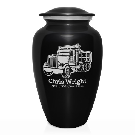 Dumptruck II Cremation Urn - Jet Black
