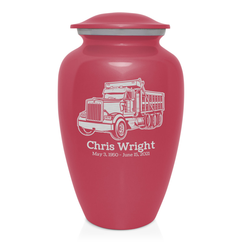 Dumptruck II Cremation Urn - Rose Pink