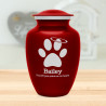 Large Angel Paw Pet Cremation Urn - Ruby Red
